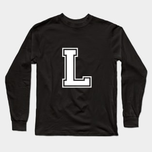 Initial Letter L - Varsity Style Design Long Sleeve T-Shirt